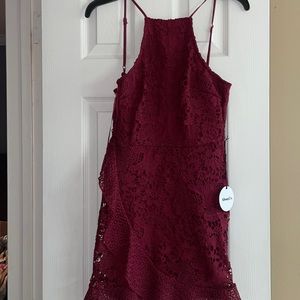 About Us Maroon Lace Dress NWT